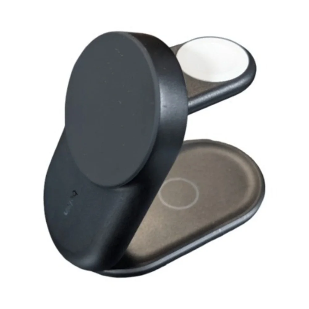 P5U Belkin 3-in-1 Foldable Magnetic Charging Stand 25W Qi2 MagSafe iPhone Black